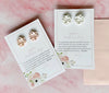 Camellia Flower Earrings on Mothers Day Greeting Card