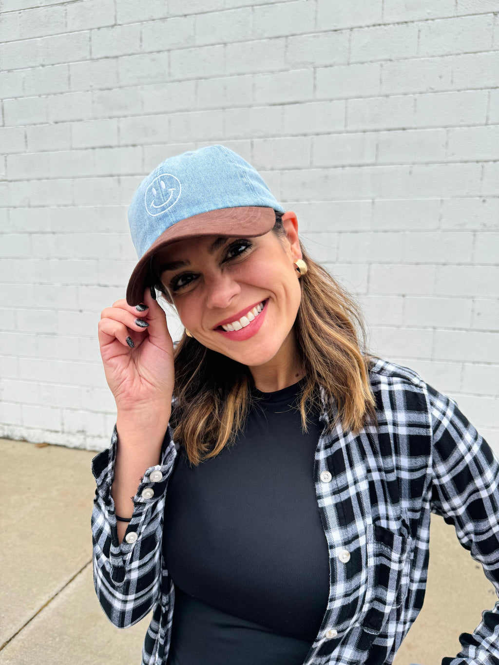 Smile Denim Hat - IN Stock