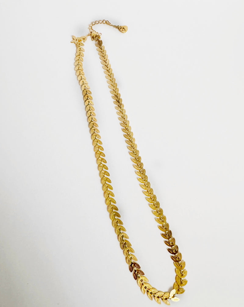water-resistant leaf necklace- *almost* perfect layer collection