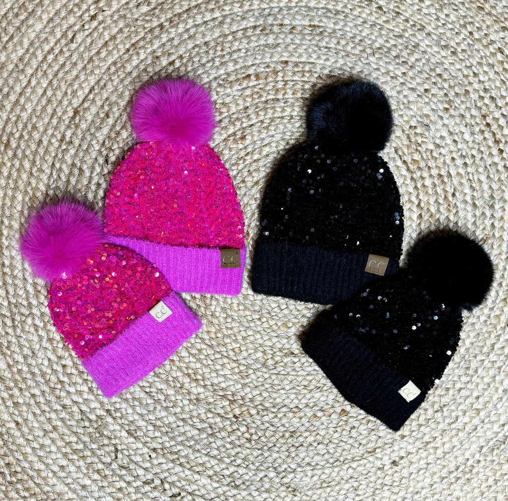 Like Confetti Sequin Beanie: 1-2 Week Ship