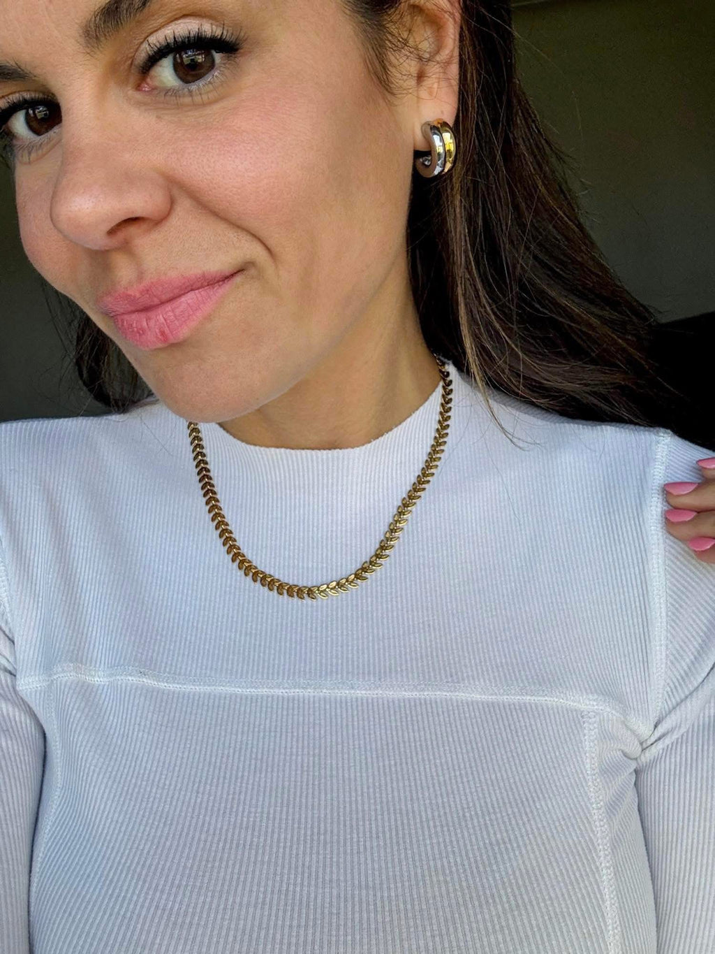 water-resistant silver/gold double hoop earring- *almost* perfect layer collection
