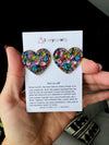 Love yourself heart earrings preorder multicolor