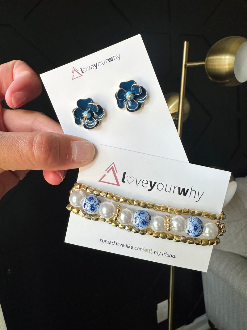 Something blue earrings