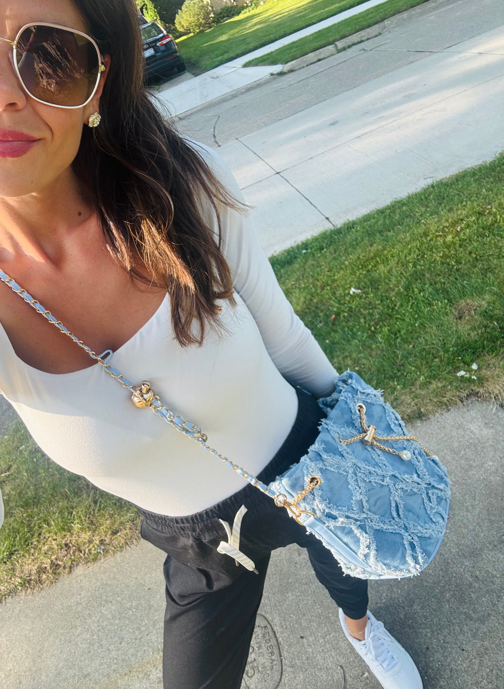 Denim dreams bucket bag preorder