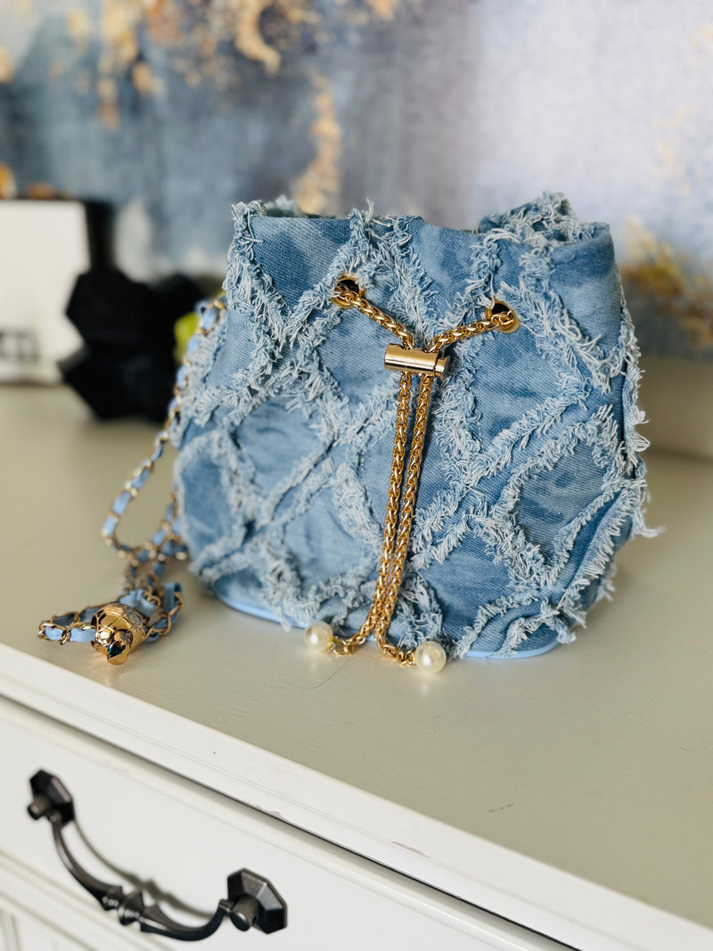 Denim dreams bucket bag preorder