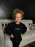 Kids smile:) embroidered Sweatshirt: 2-3 Week Preorder