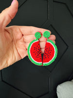 Stars Stripes & Sweet Summertime Dangling Watermelon Earrings 1 week ship