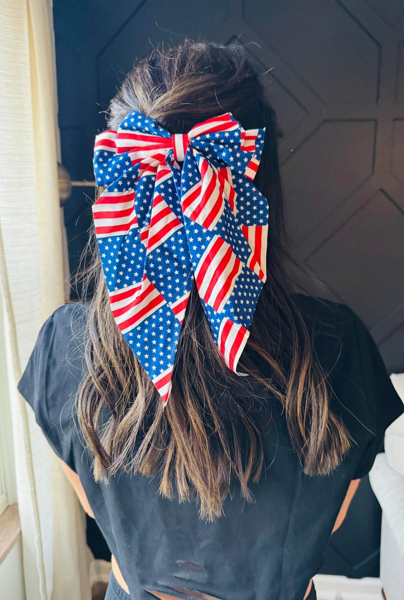 Stars Stripes & Sweet Summertime Bow Hair Clip 1 week ship