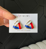Stars Stripes & Sweet Summertime triangle stud earrings