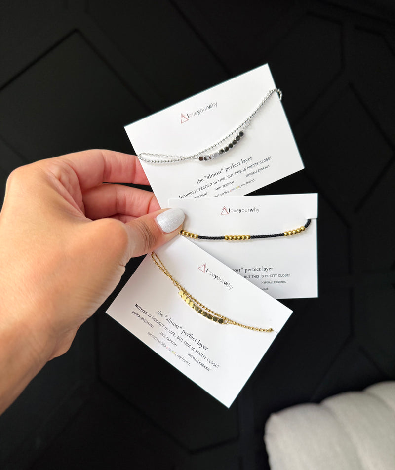 water-resistant anklet- *almost* perfect layer collection