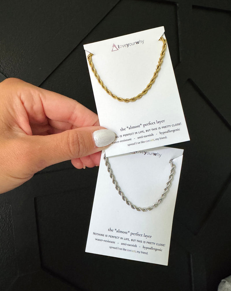 water-resistant rope necklace- *almost* perfect layer collection