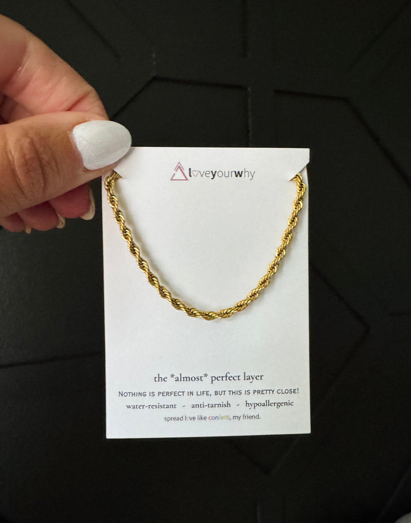 water-resistant rope necklace- *almost* perfect layer collection