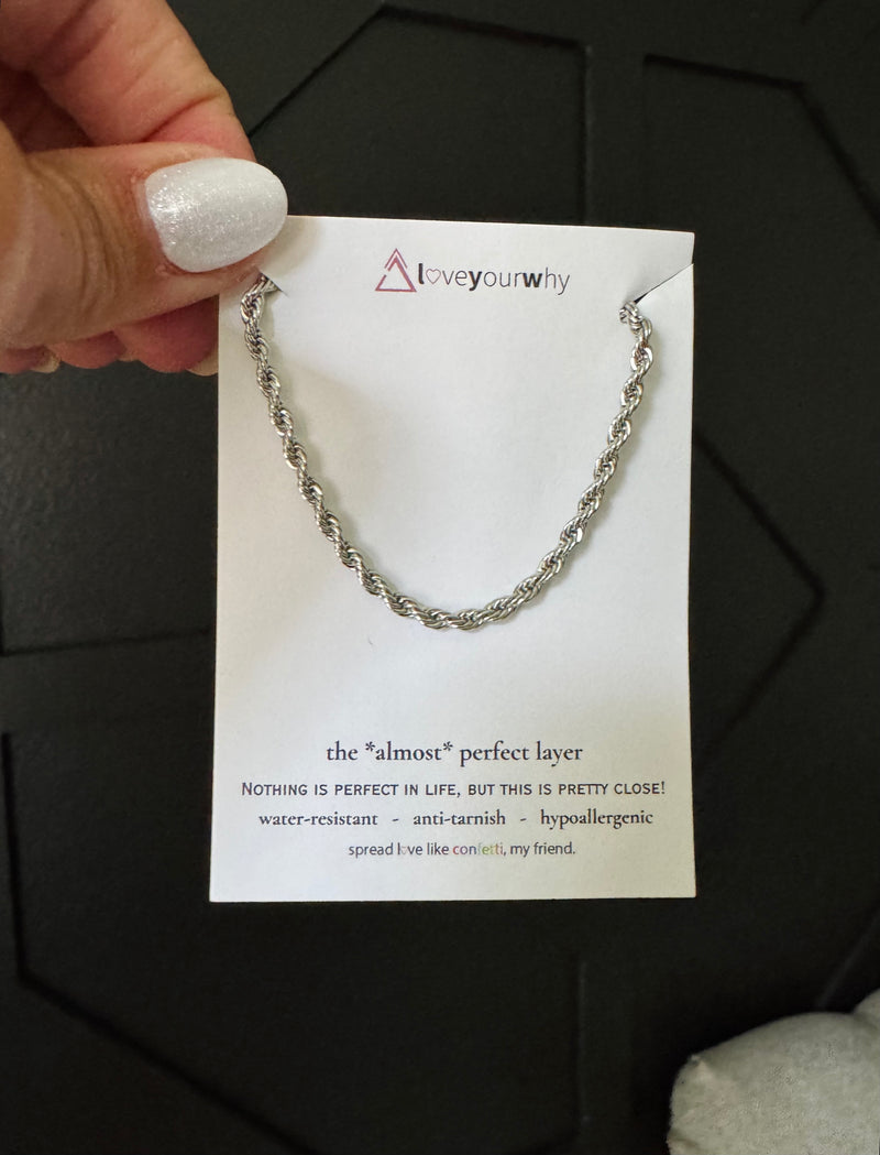 water-resistant rope necklace- *almost* perfect layer collection