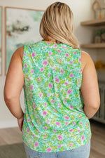 Lizzy Tank Top in Mint Multi Fireworks