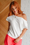 Pilates Princess Off Shoulder Top in Off White