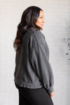 Quick Fix Mineral Wash Crew Neck Pullover in Black