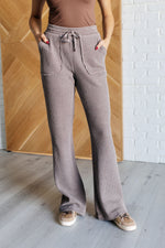 Set Process Mineral Wash Waffle Knit Pants in Brown