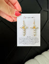 like jesus Dangling Pearl Cross Earrings