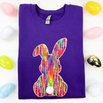 PREORDER: Rainbow Bunny Chenille Patch Sweatshirt in Three Colors