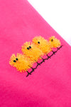 PREORDER: Embroidered Fringe Chicks Sweatshirt in Pink