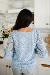 Lace Surprise Blouse In Blue