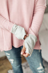 Mia Waffle Knit Long Sleeve In Pink