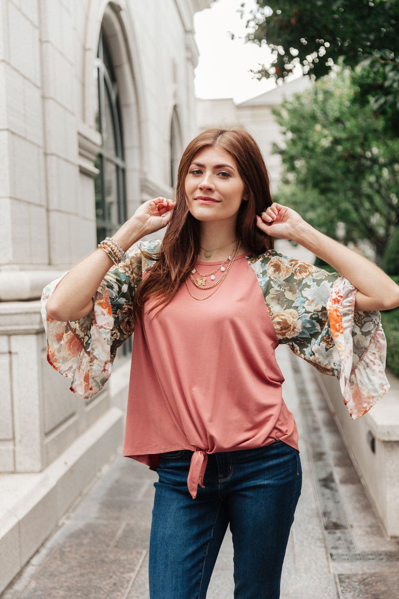 Wear Your Floral On Your Sleeves Top